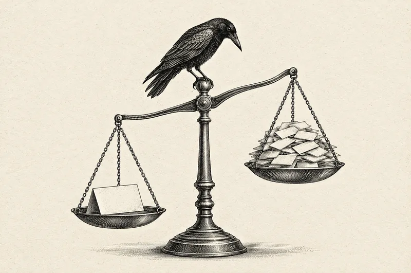 An engraved balance weighing the elements of an ecommerce offer.